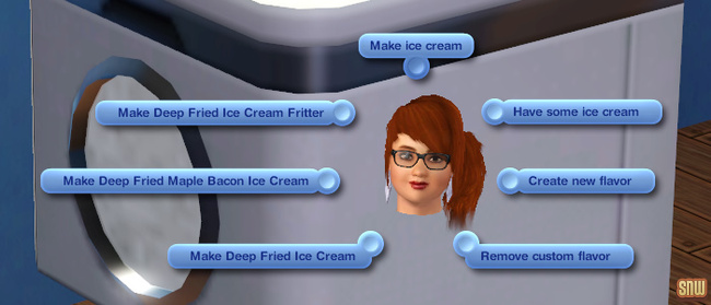 Koning Krokant Pro Friteuse en Vrieshap Pro IJsmachine (premium content voor De Sims 3)