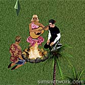 The Sims Livin' Large Comic Strip - Campfire Haunts