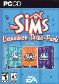 The Sims: Expansion Three-Pack, volume one box art packshot