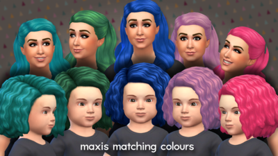 Maxis Matching Twist-out Hairdo for Toddlers