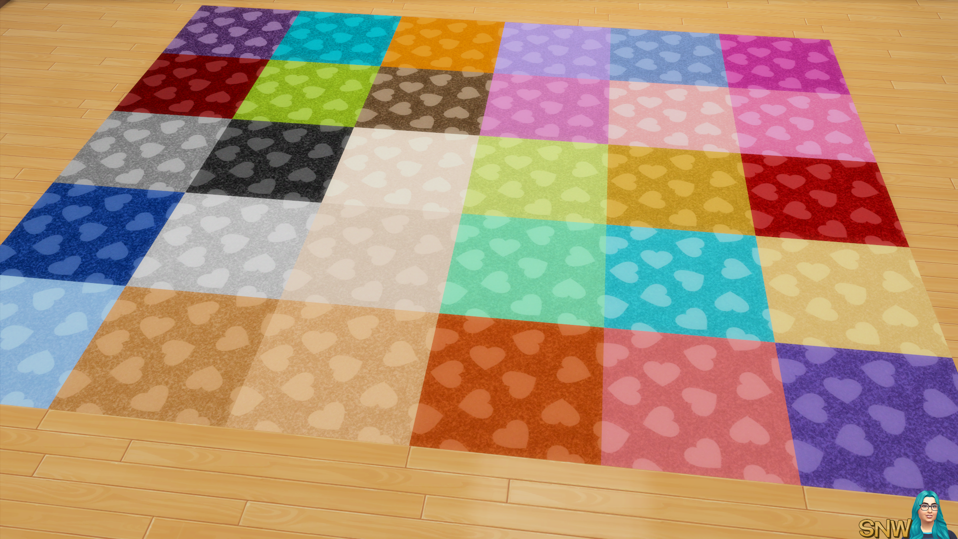 Valentine&#039;s Day 2018 / Love Carpets #6 (Hearts - Full - Small - Light)