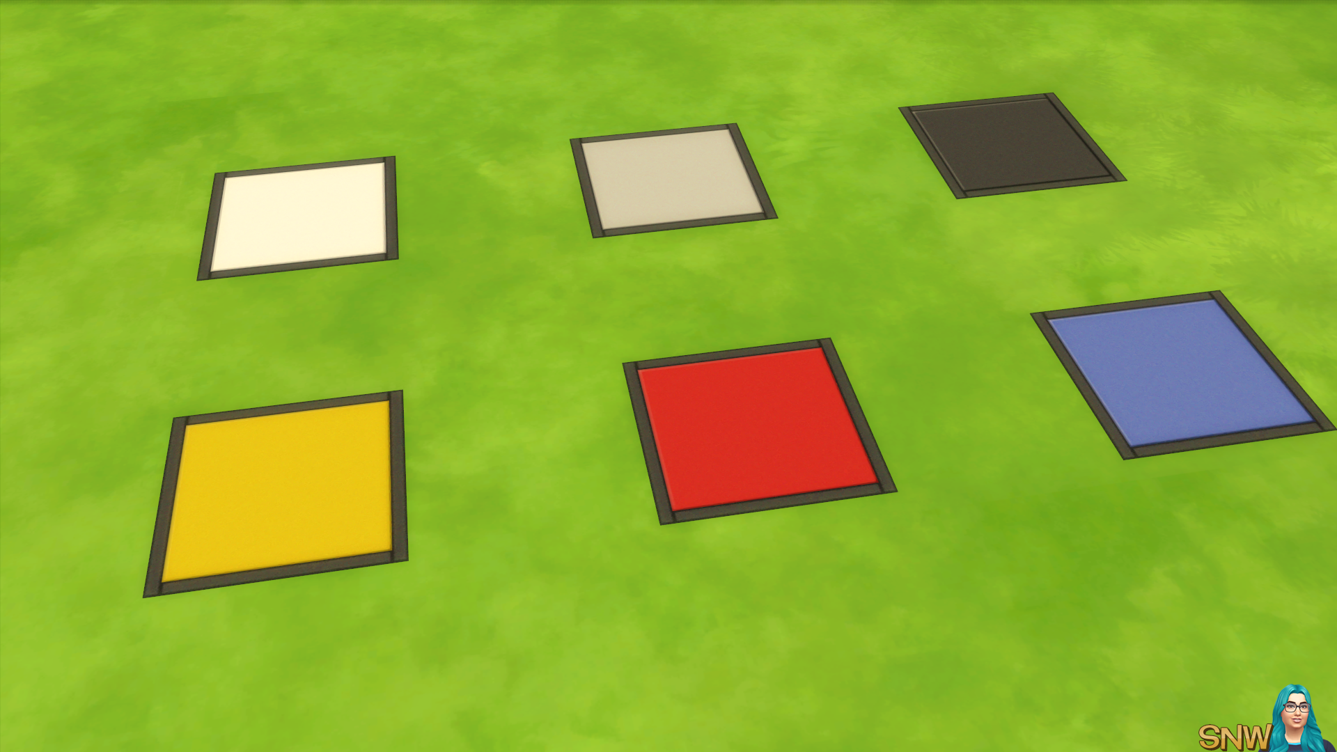 De Stijl floor tiles for The Sims 4