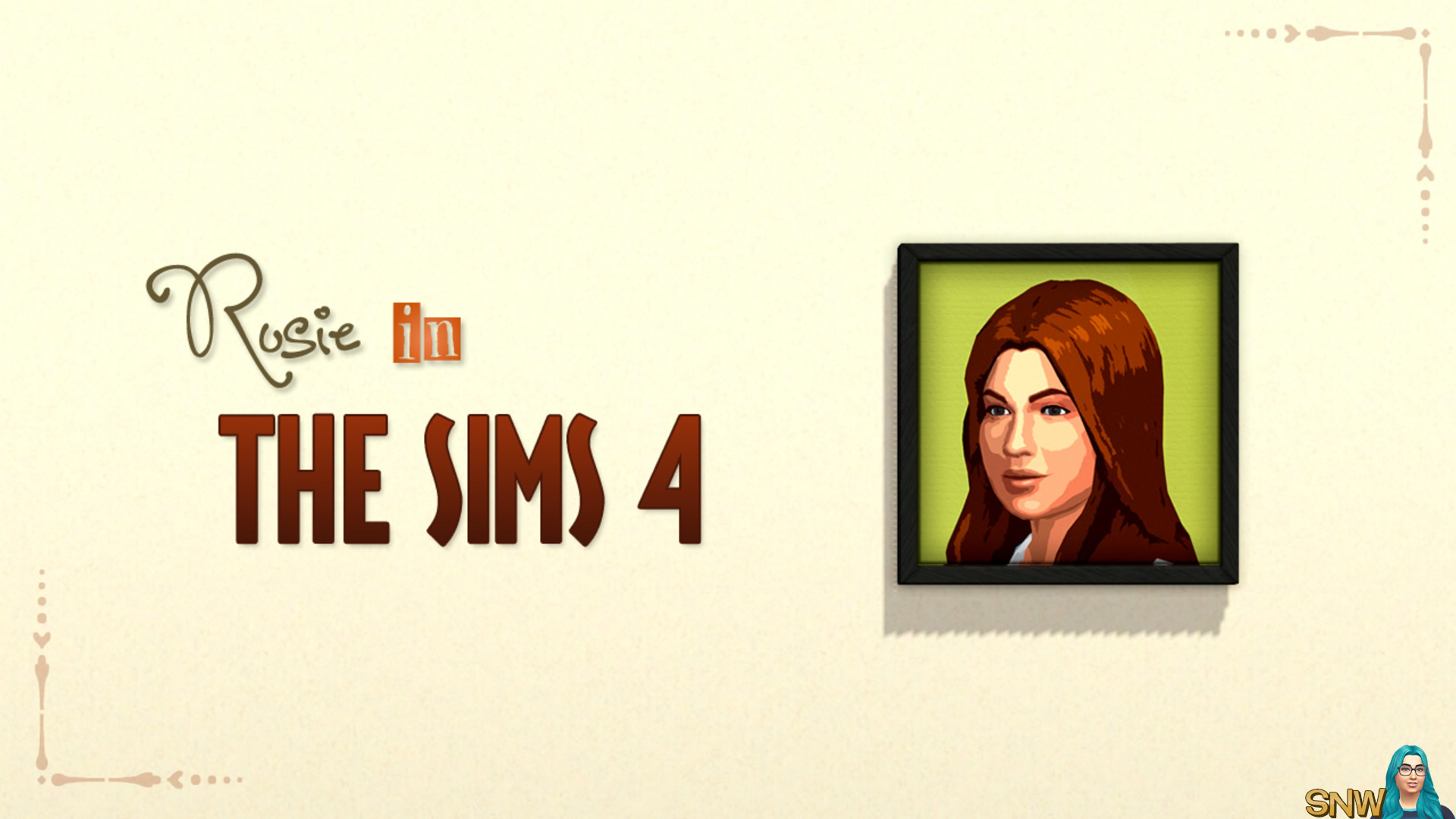 Rosie in The Sims 4 painting