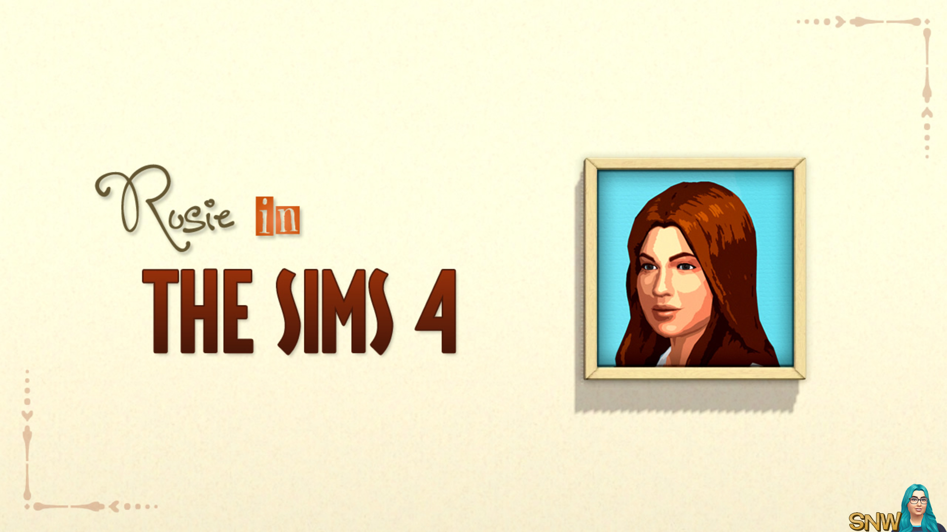 Rosie in The Sims 4 painting