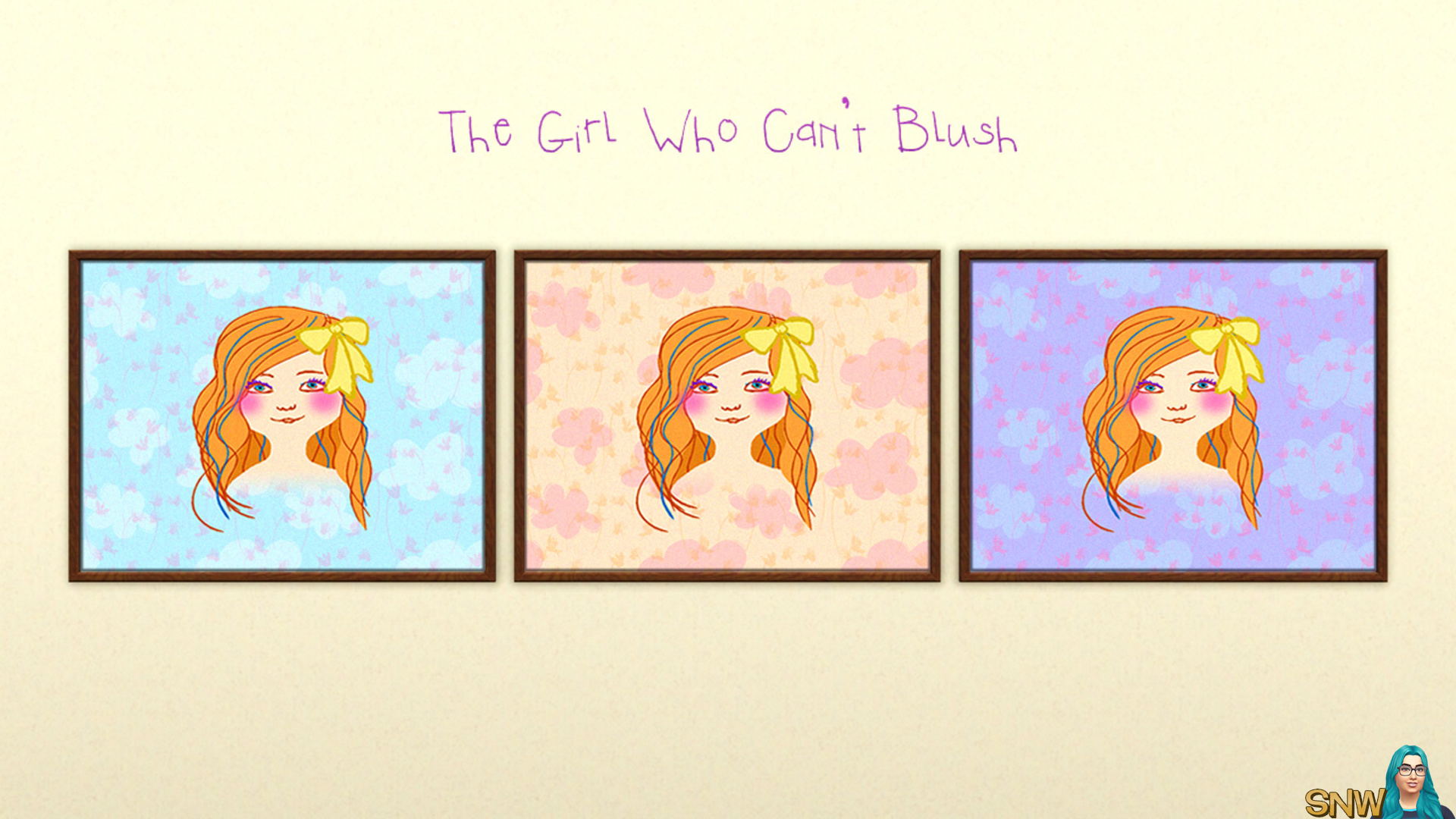 The Girl Who Can&#039;t Blush painting