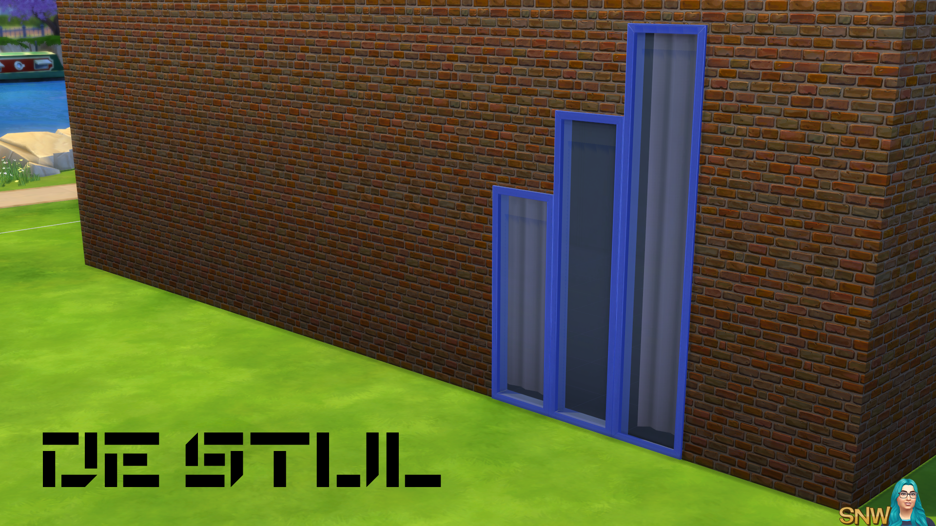 De Stijl Windows for The Sims 4