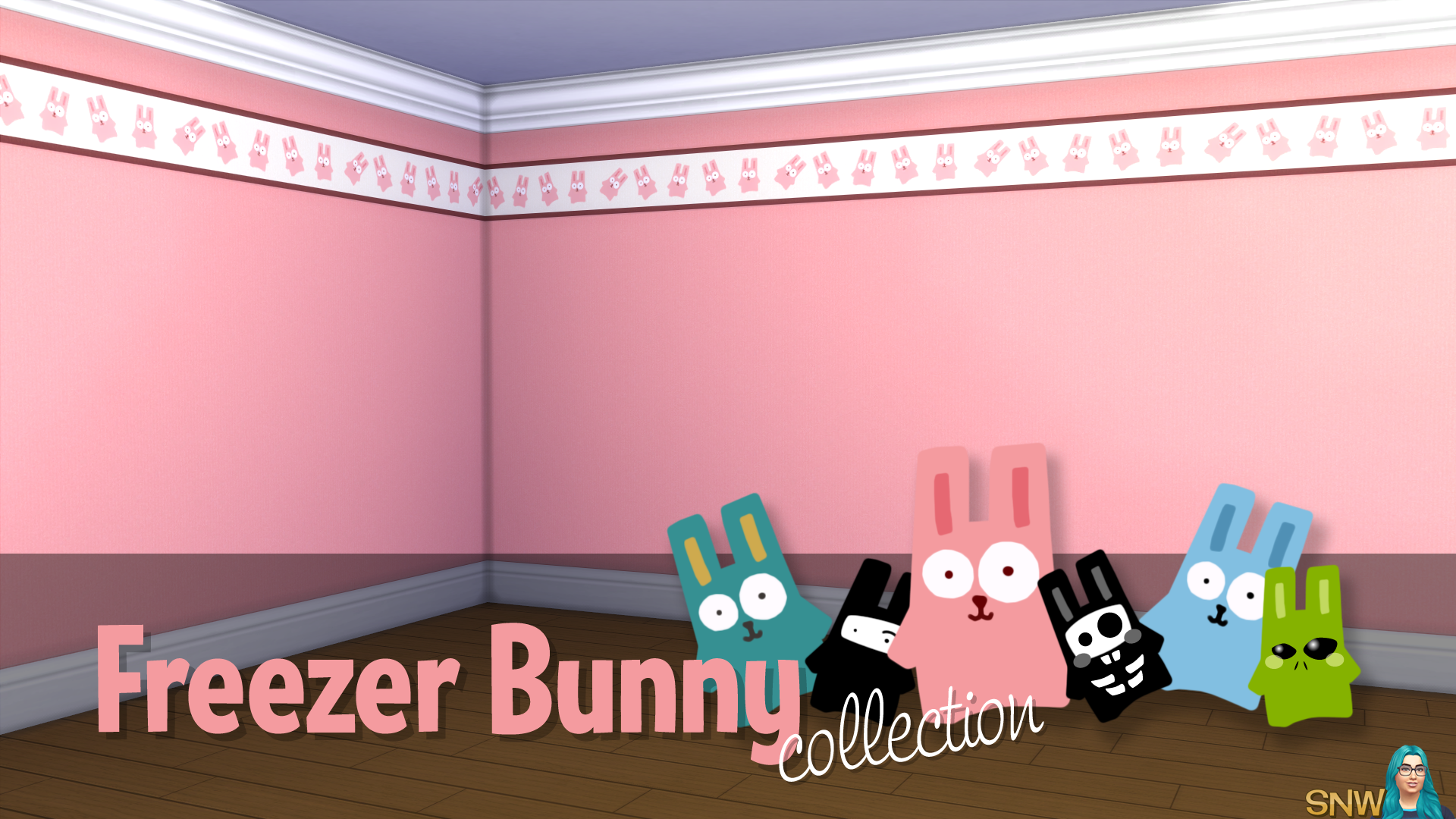 Freezer Bunny Collection: Top Border Wallpapers