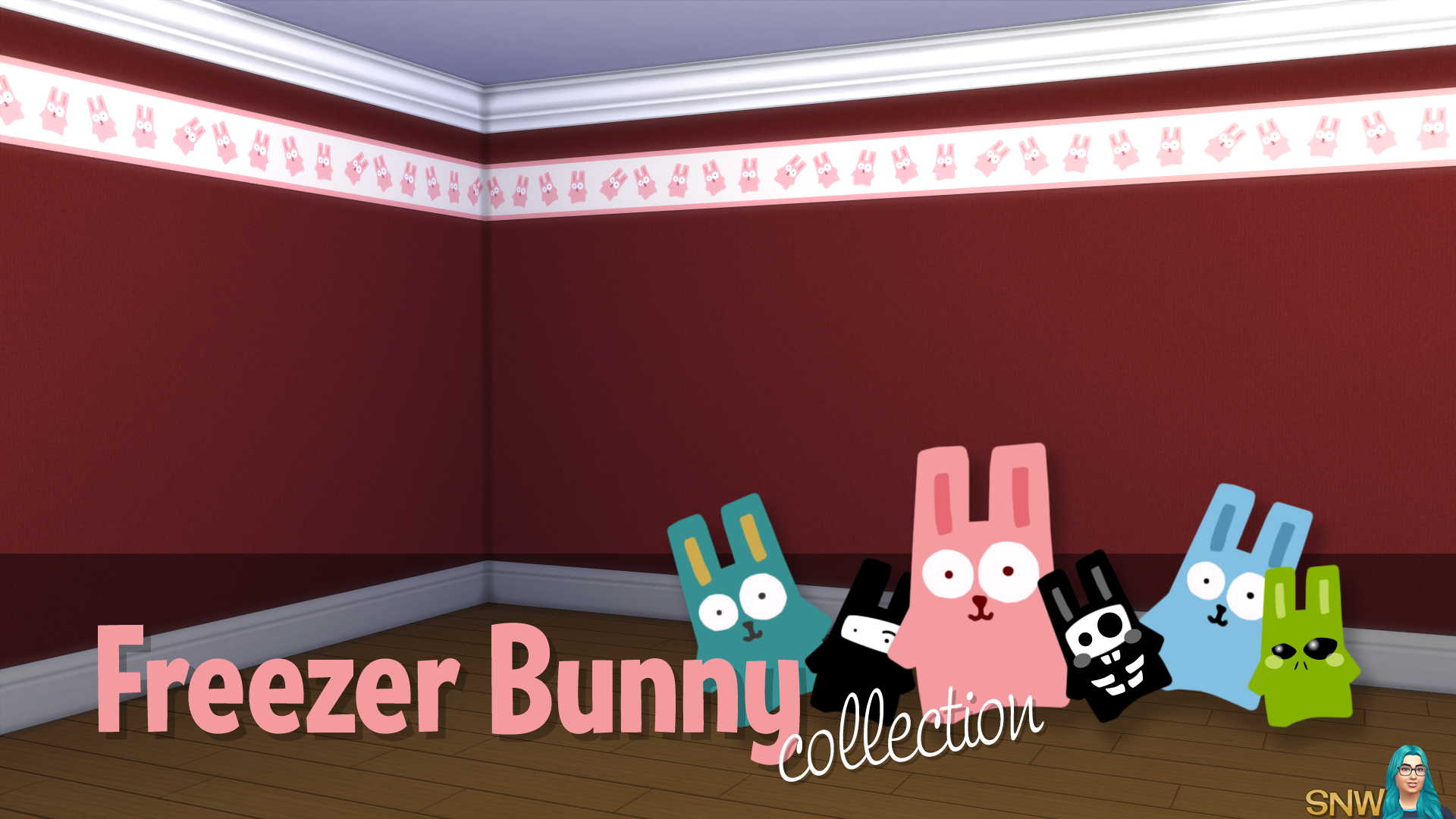 Freezer Bunny Collection: Top Border Wallpapers