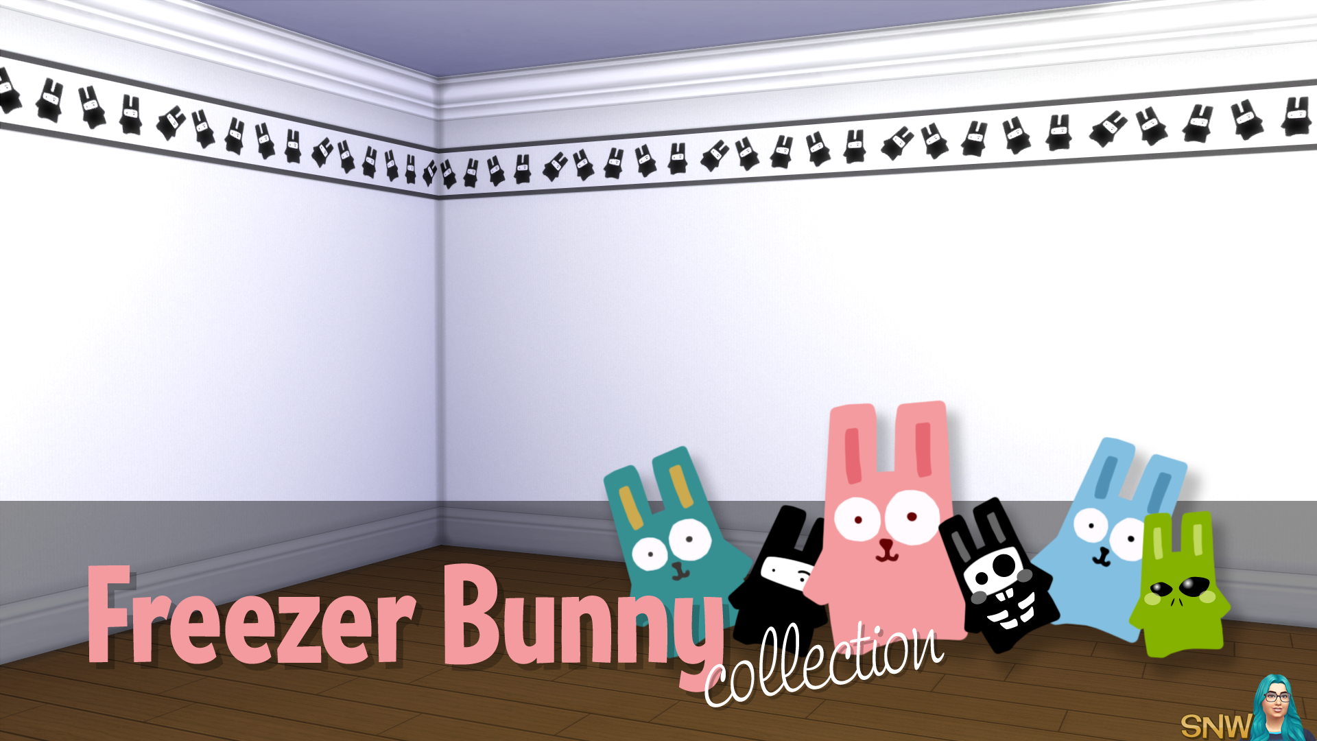 Freezer Bunny Collection: Top Border Wallpapers