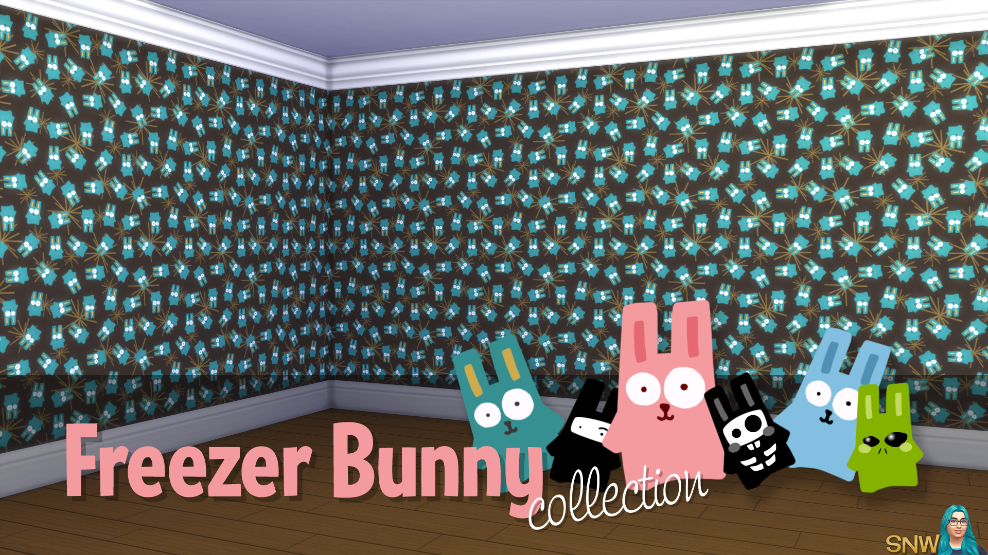 Freezer Bunny Collection: Small Bunnies/Starburst Wallpapers