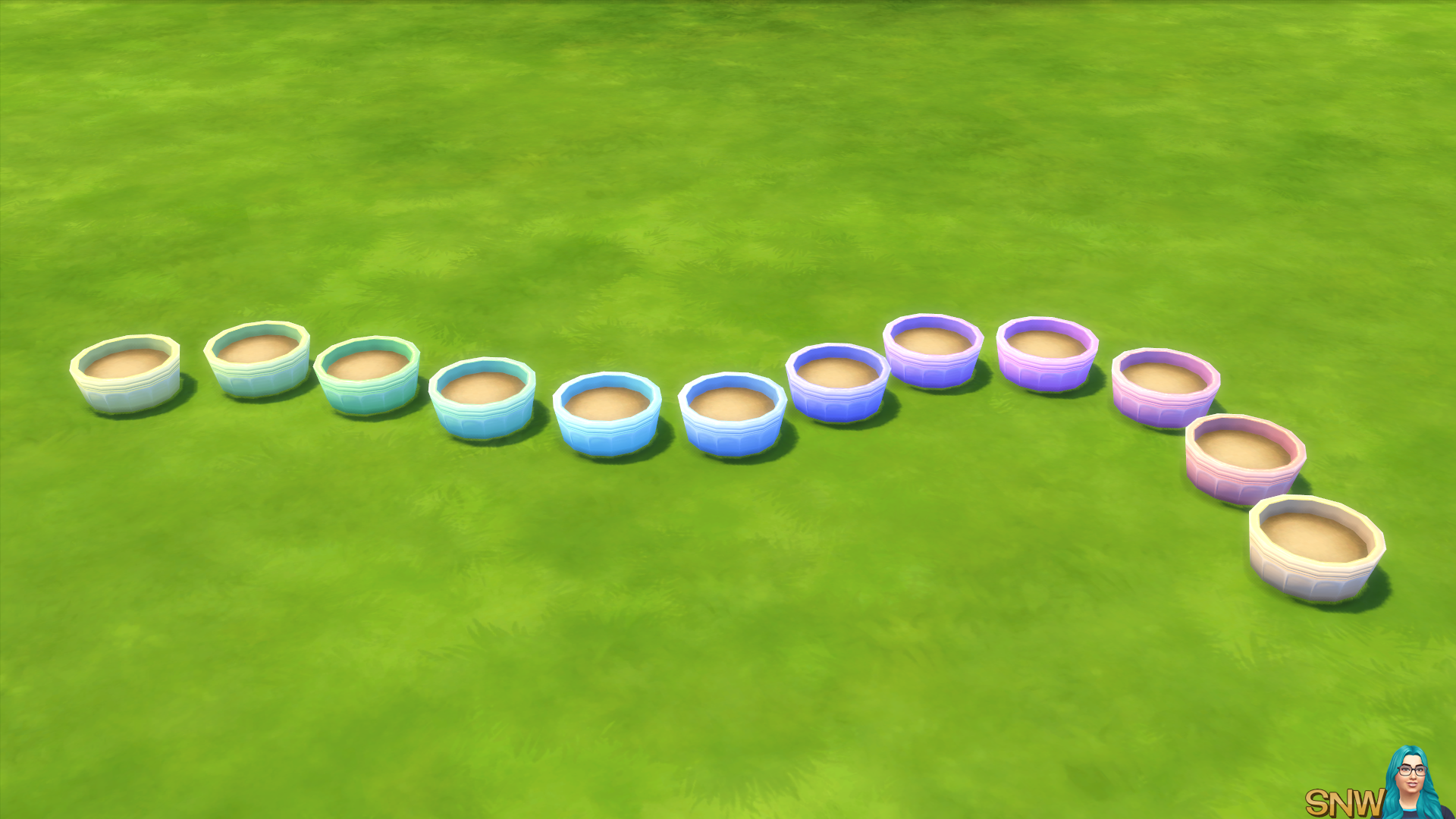 Pastel/Berry Garden Pots