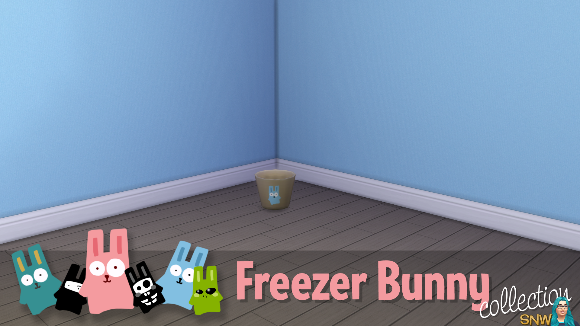 Freezer Bunny Collection: Trash Can