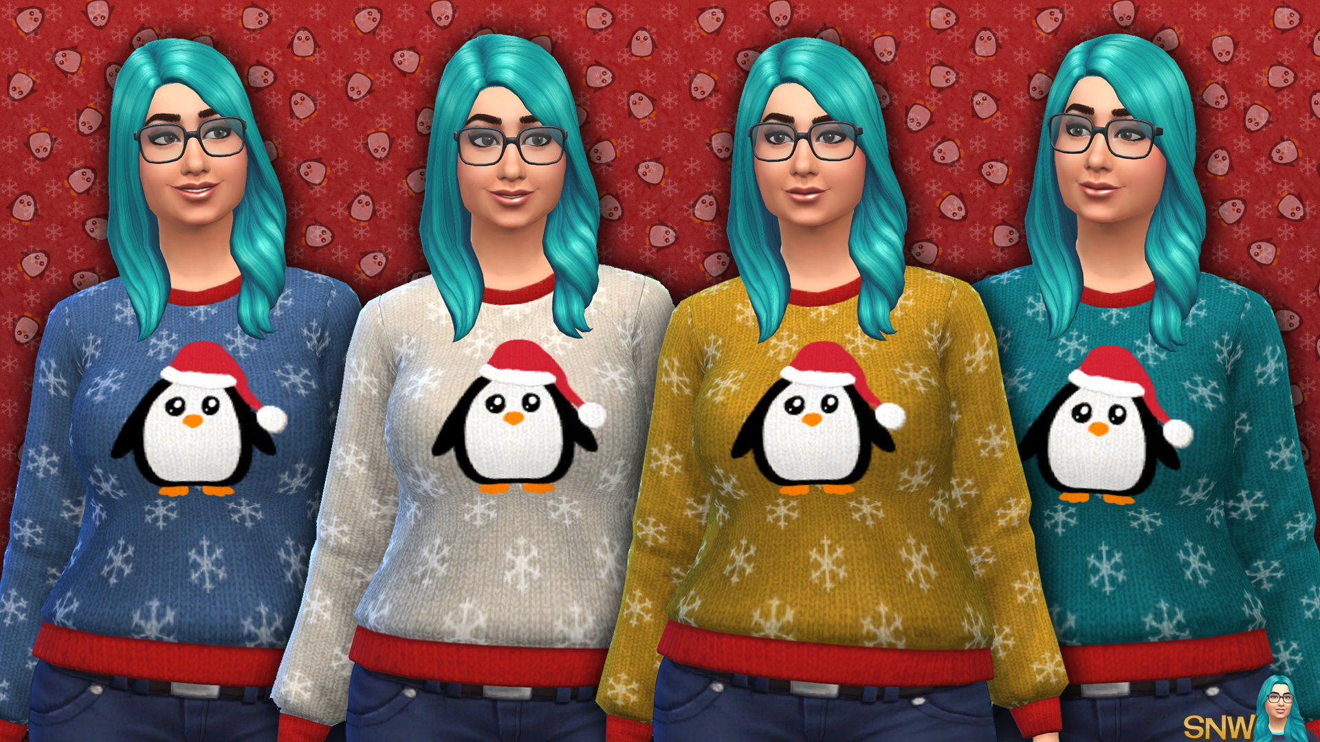 Women&#039;s Christmas Penguin Sweater