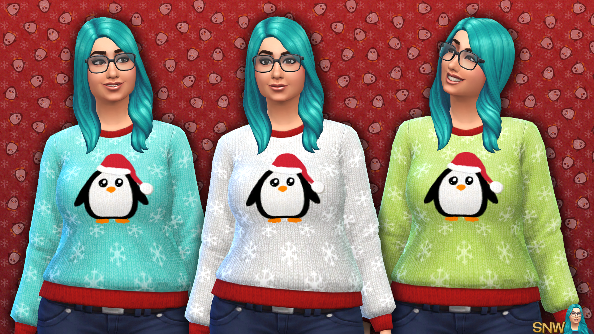 Women&#039;s Christmas Penguin Sweater