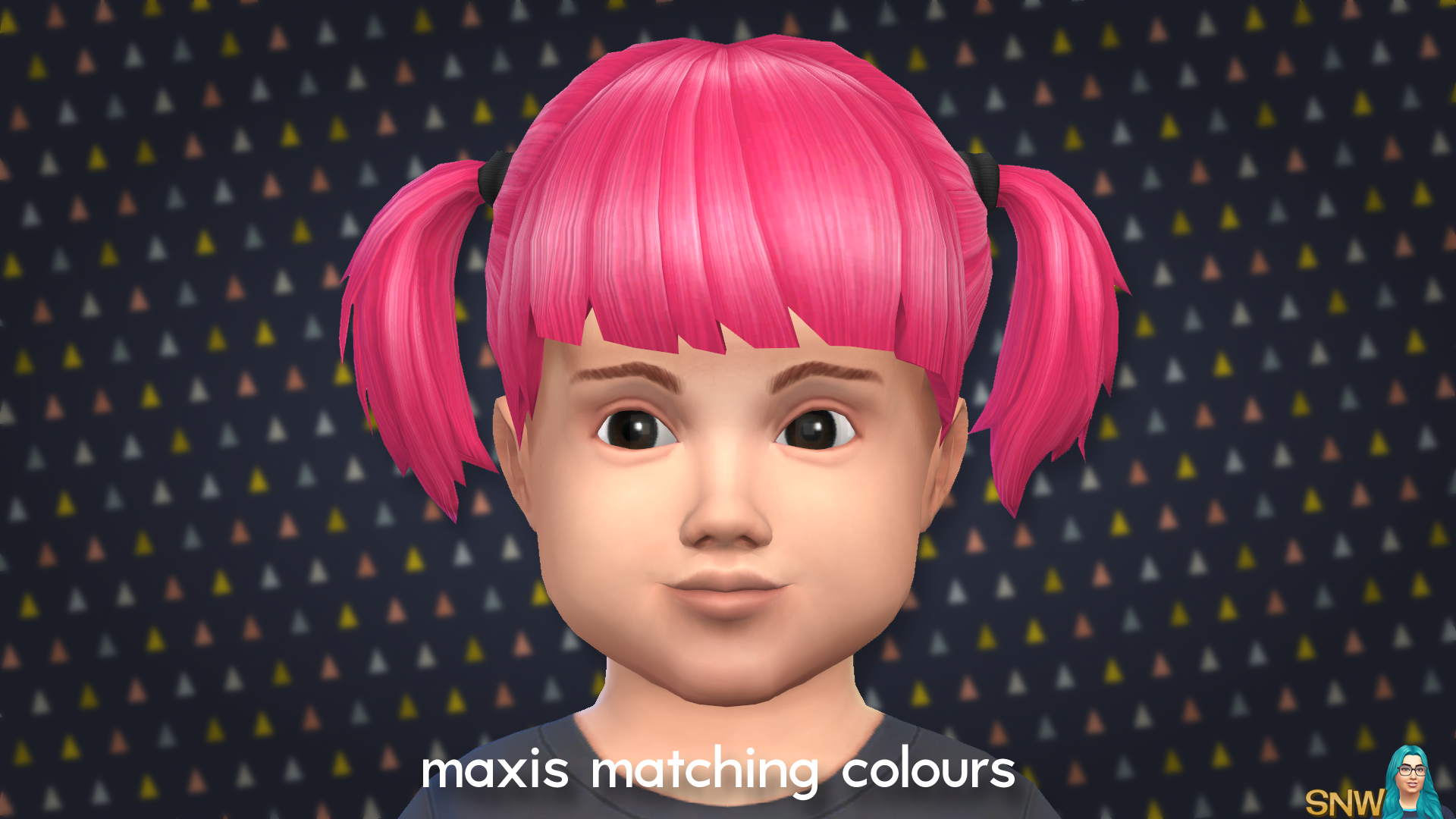 Maxis Matching Pigtails Hairdo for Toddlers