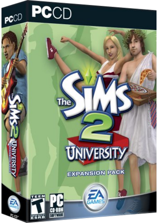 The Sims 2: University box art packshot US