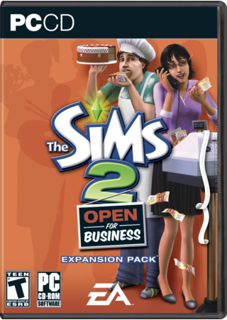 The Sims 2: Open for Business box art packshot US