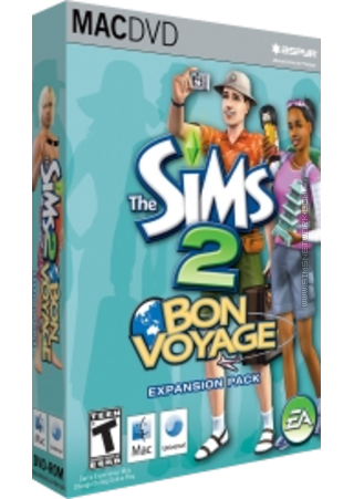 The Sims 2: Bon Voyage for Mac box art packshot