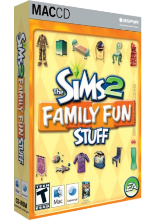 The Sims 2: Family Fun Stuff for Mac box art packshot