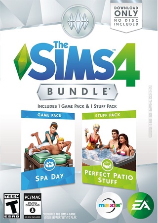 The Sims 4: Bundle Pack (Spa Day and Perfect Patio Stuff) Packshot Box Art