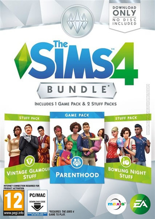 The Sims 4: Bundle Pack #5 (Parenthood, Vintage Glamour Stuff, Bowling Night Stuff) packshot box art