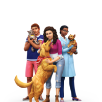 The Sims 4: Cats & Dogs render artwork