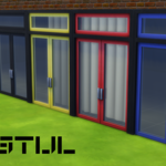 De Stijl Doors for The Sims 4