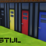 De Stijl Doors for The Sims 4