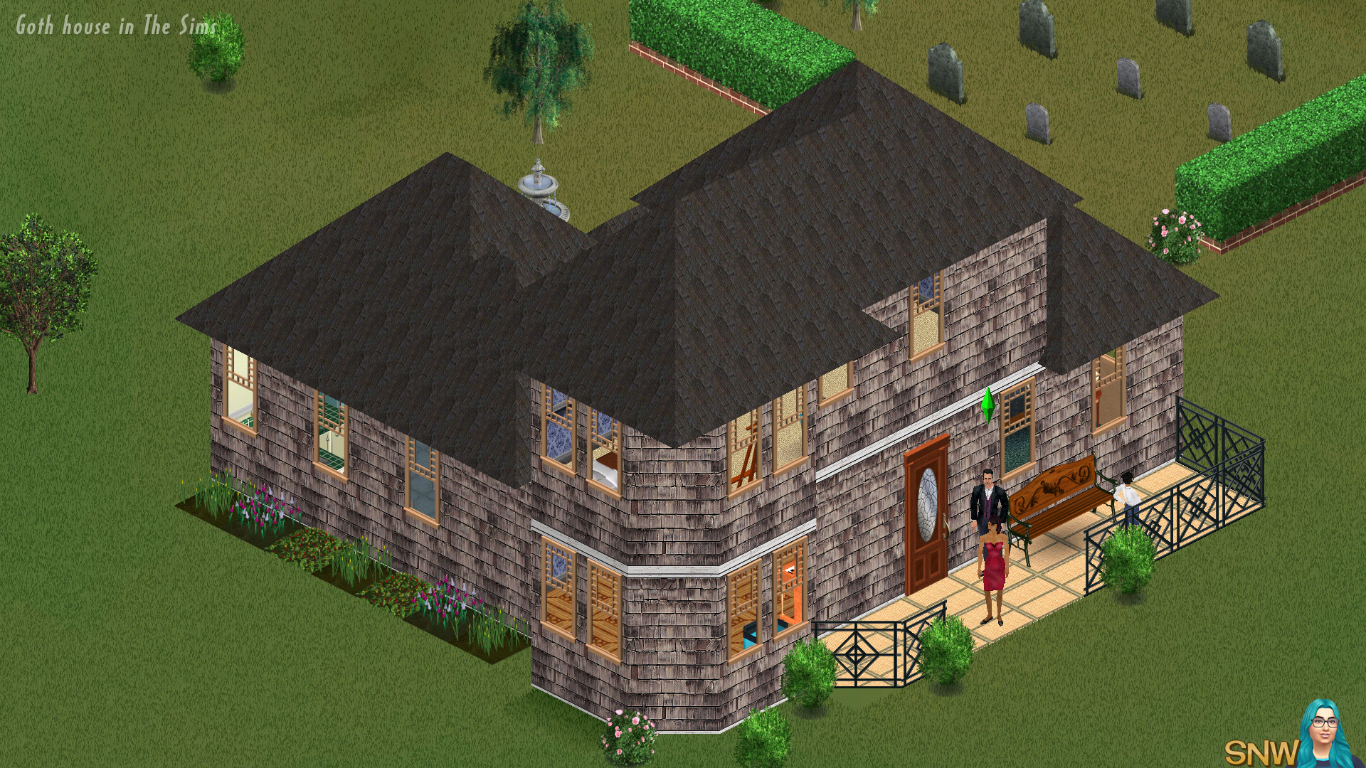 Got dom. Дом семьи гот симс 2. The SIMS 1. SIMS 1 городок. Дом гот симс 1.
