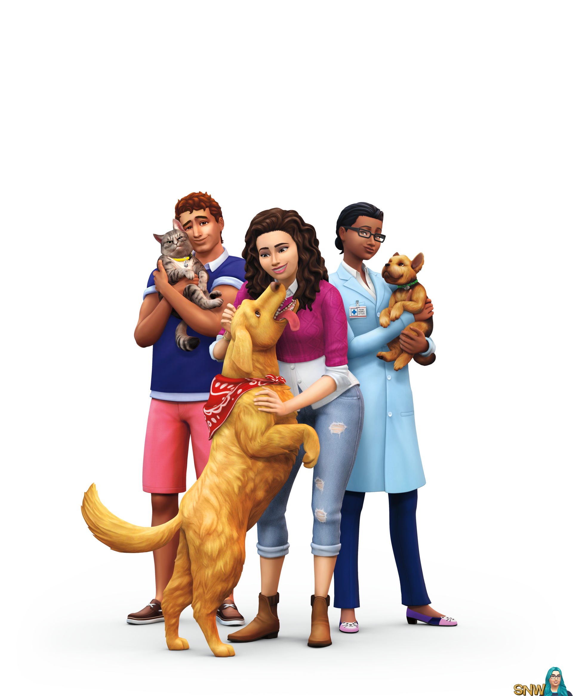 The Sims 4: Cats & Dogs render artwork