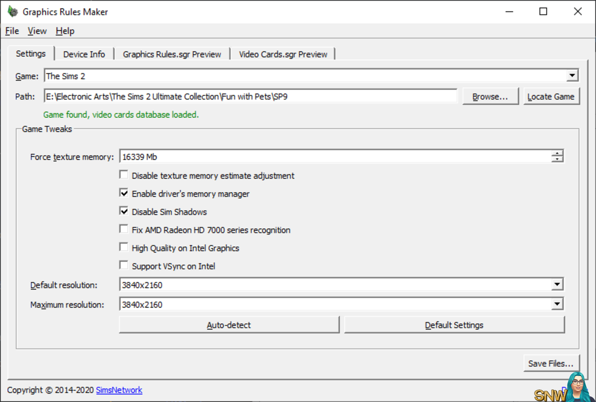 Graphics Rules Maker - Main Window