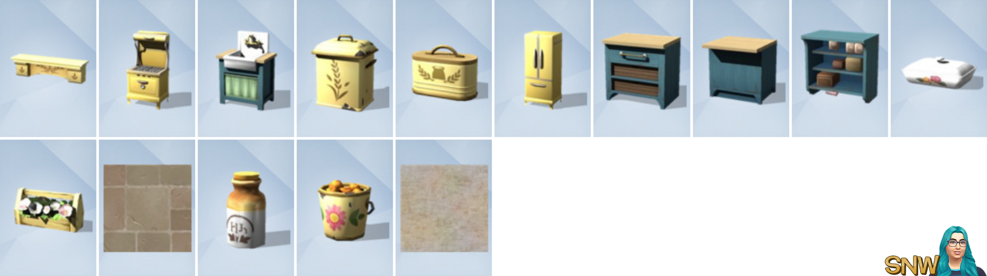 The Sims 4: Country Kitchen Kit - Build Mode Items