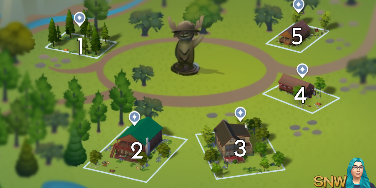 The Sims 4: Granite Falls world neighbourhood #1