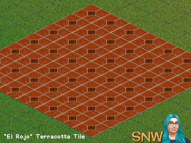 The Sims - "El Rojo" Terracotta Tile