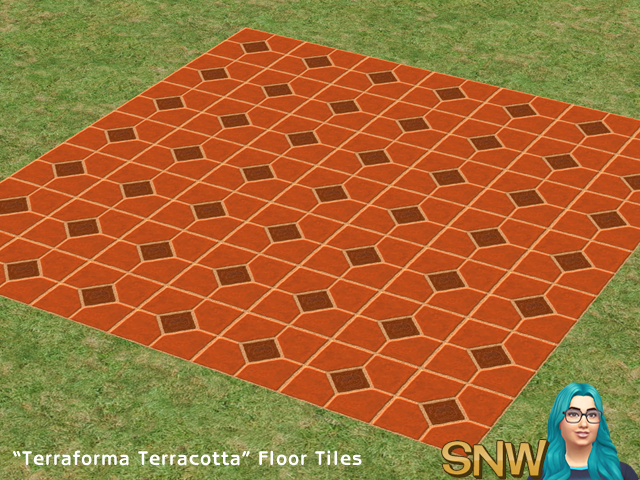 The Sims 2 - "Terraforma Terracotta" Floor Tiles