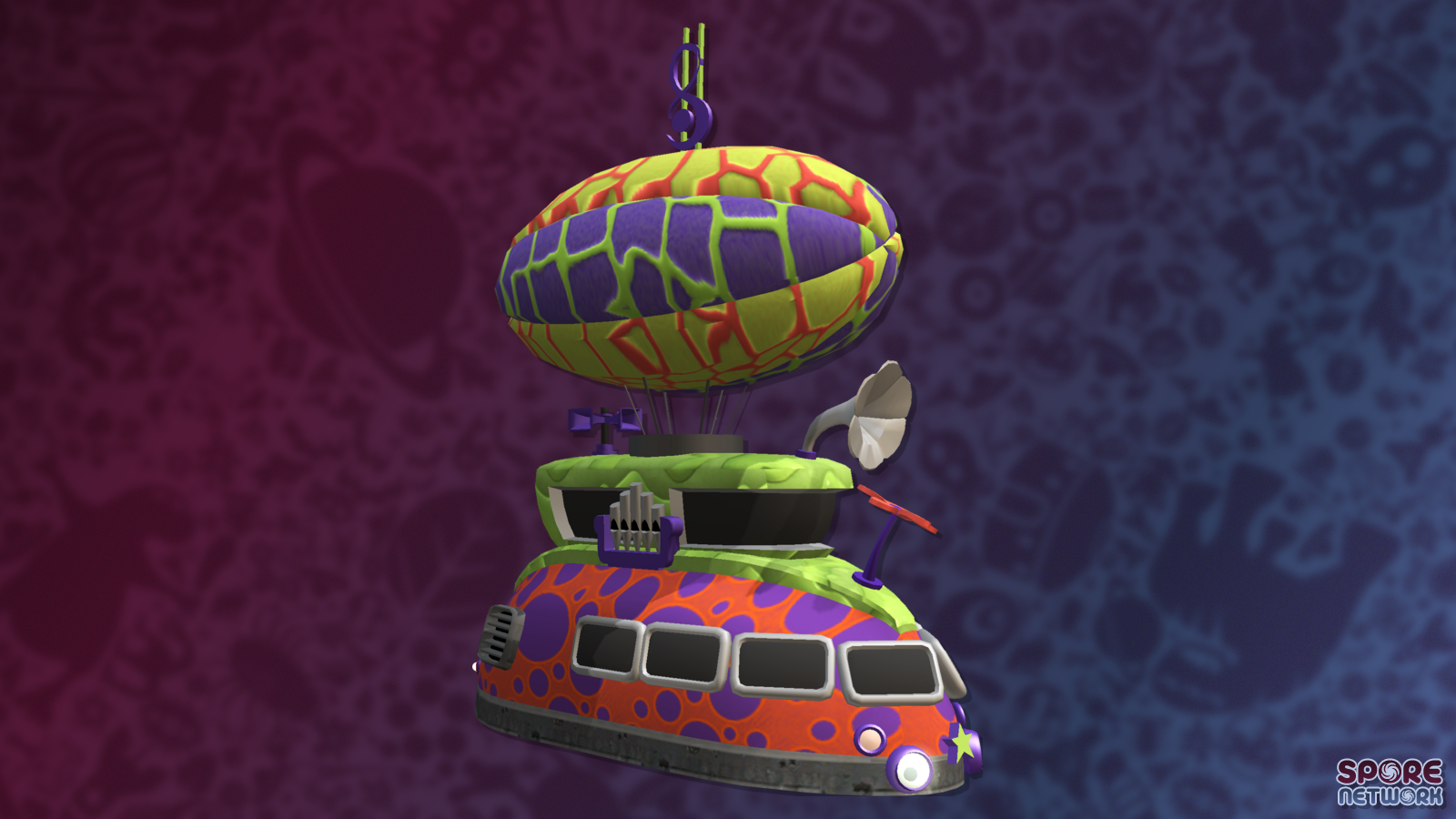 Woodstock Religious Zeppelin Spore Vehicle by Rosana at SporeNetwork